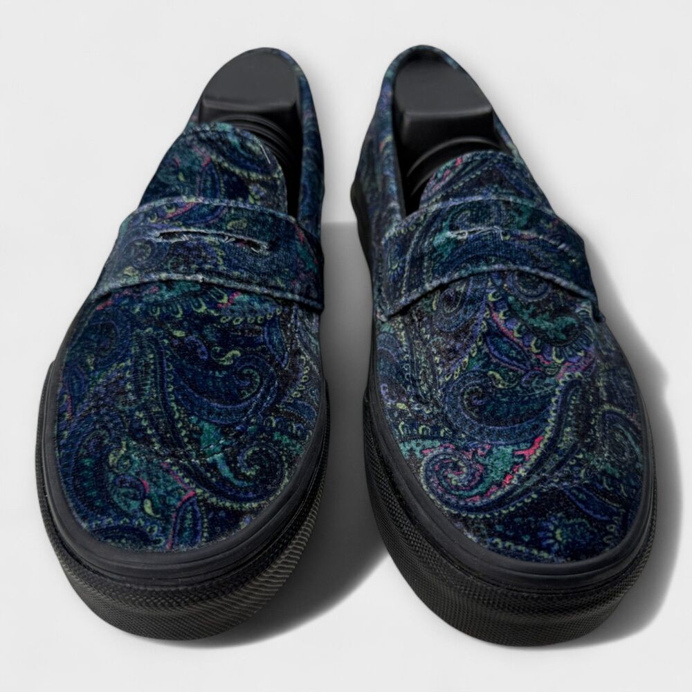 Vans Style 53 Velvet Paisley Blue Slip On Creeper Womens 8 Mens 6.5 NWOB - Picture 4 of 12